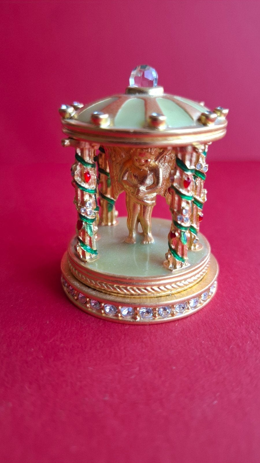 Cupido garden Estee Lauder crème parfum compact solid, Verzenden, Zo goed als nieuw, Miniatuur