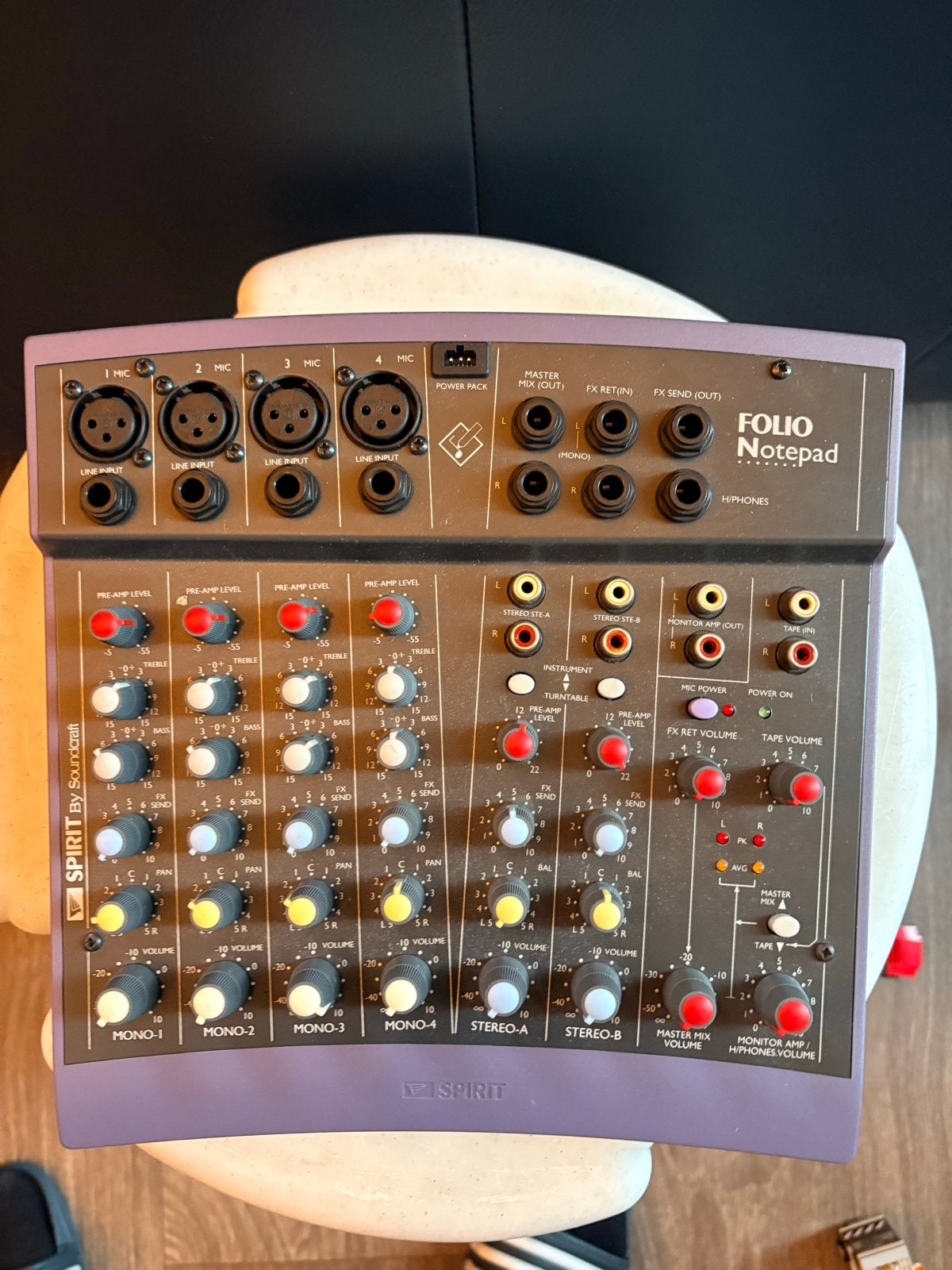 Soundcraft Spirit Folio Notepad mengpaneel, Ophalen of Verzenden, Gebruikt, Minder dan 5 kanalen, Microfooningang