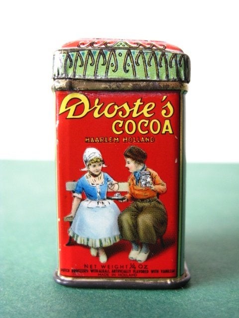 Droste cacao monster blik export USA 1950, Verzamelen, Blikken, Ophalen of Verzenden, Zo goed als nieuw, Overige, Droste