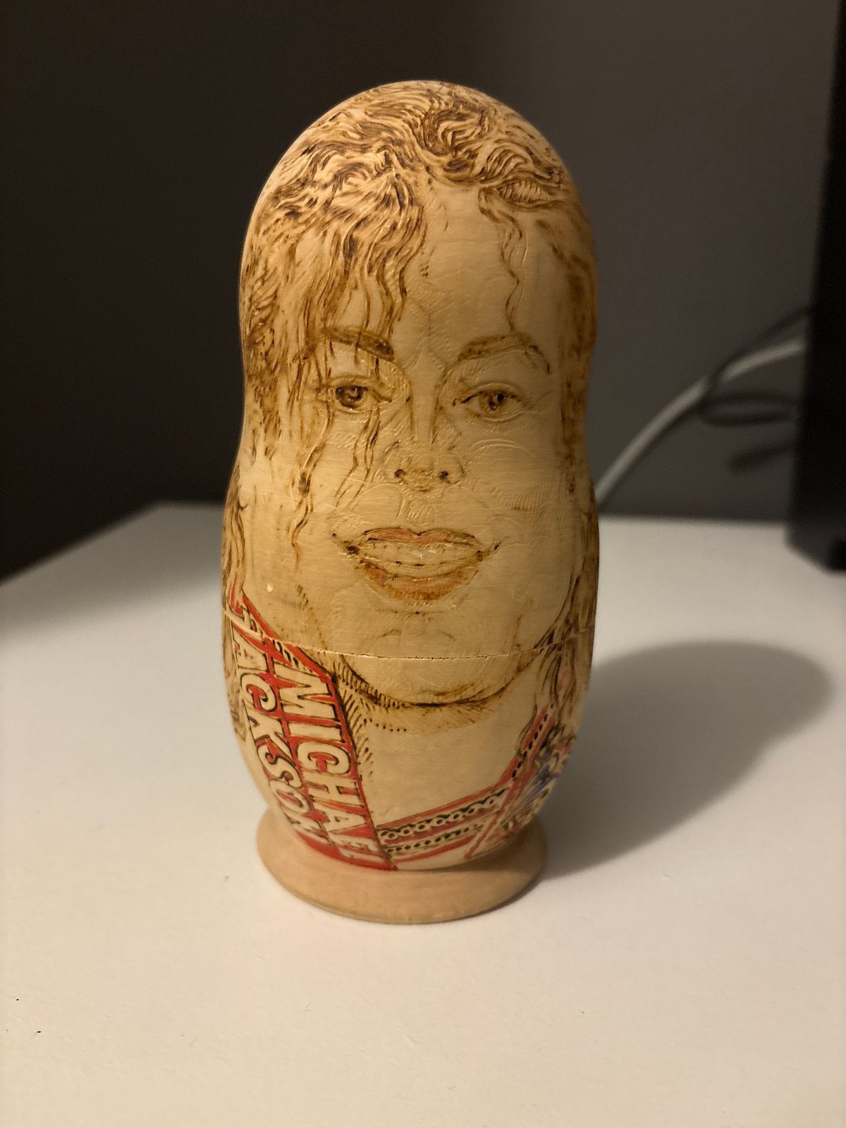 Michael Jackson Matroesjka Poppen Set - Uniek Handgemaakt, Ophalen of Verzenden, Zo goed als nieuw, Pop, Beeldje of Miniatuur