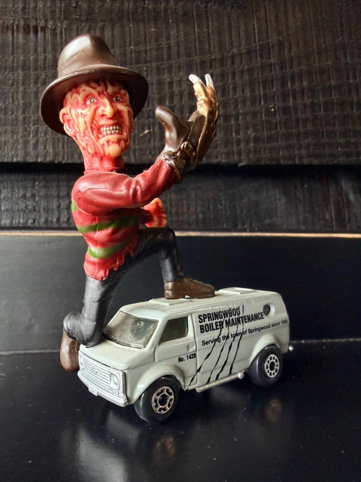 Freddy Krueger Matchbox busje met figuur, Verzamelen, Speelgoed, Gebruikt, Ophalen of Verzenden