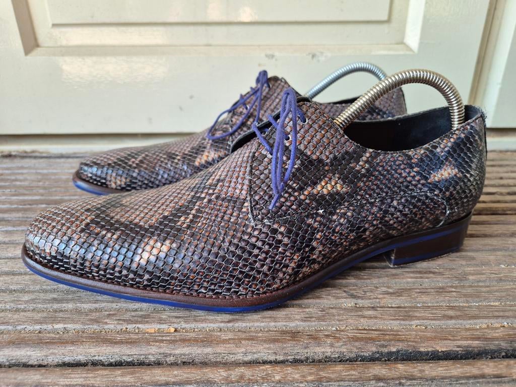 Floris van Bommel herenschoenen maat 42 / 8 nieuwstaat, Bruin, Floris van Bommel, Ophalen of Verzenden, Zo goed als nieuw