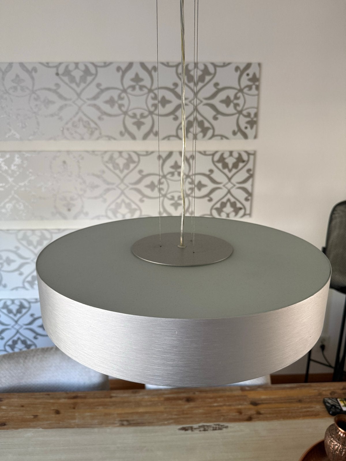 3x hanglamp Philips Ecomood Fair- Geborsteld aluminium, Huis en Inrichting, Ophalen, Overige fittingen, Zo goed als nieuw, Metaal
