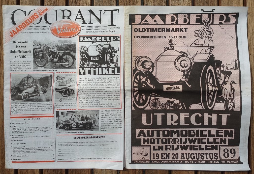 courant jaarbeurs oldtimer markt 1989, Ophalen of Verzenden, Gelezen, Overige typen