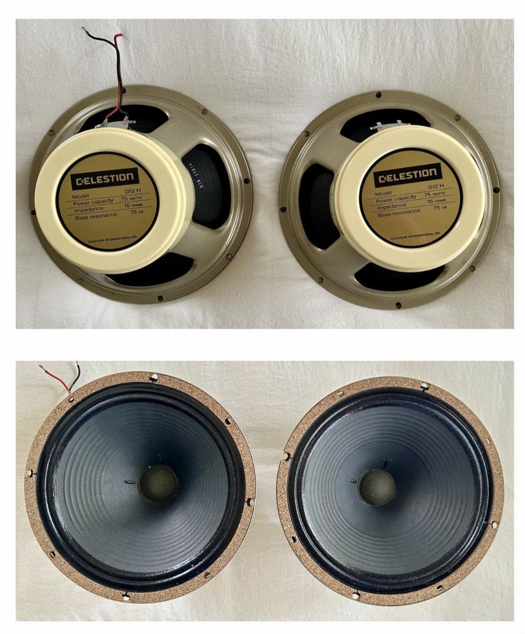 GEZOCHT: 2x Celestion G12H-75 Creambacks 16 ohm (Ruil?), Ophalen, Gitaar