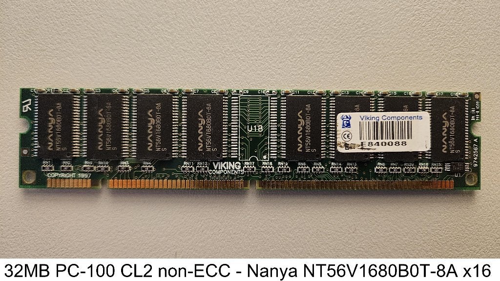 Vintage 168-pins SDRAM (PC66 PC100 PC133), Ophalen of Verzenden, Gebruikt, Overige soorten, Desktop