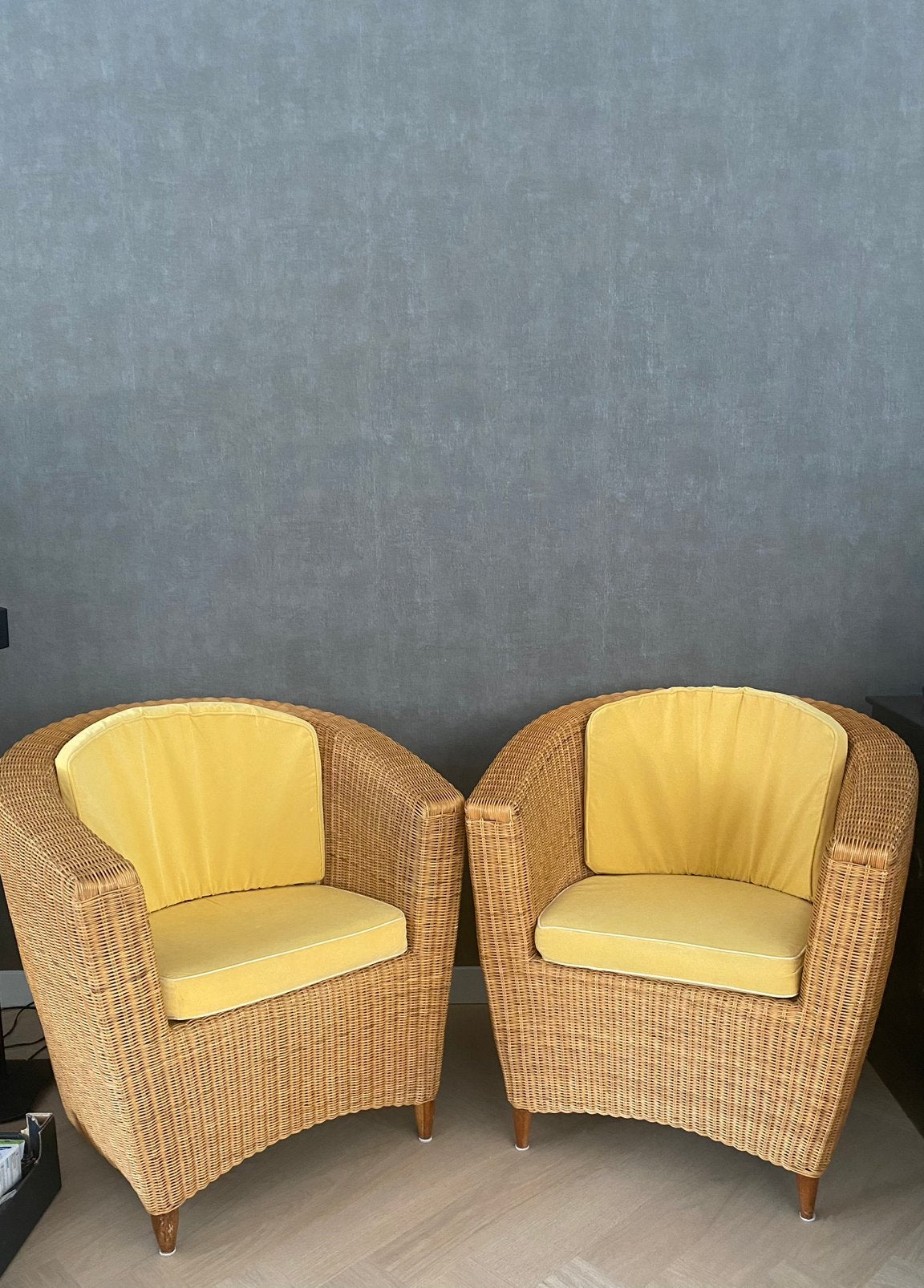 2 fauteuil riet, Huis en Inrichting, Stoelen, Ophalen, Zo goed als nieuw