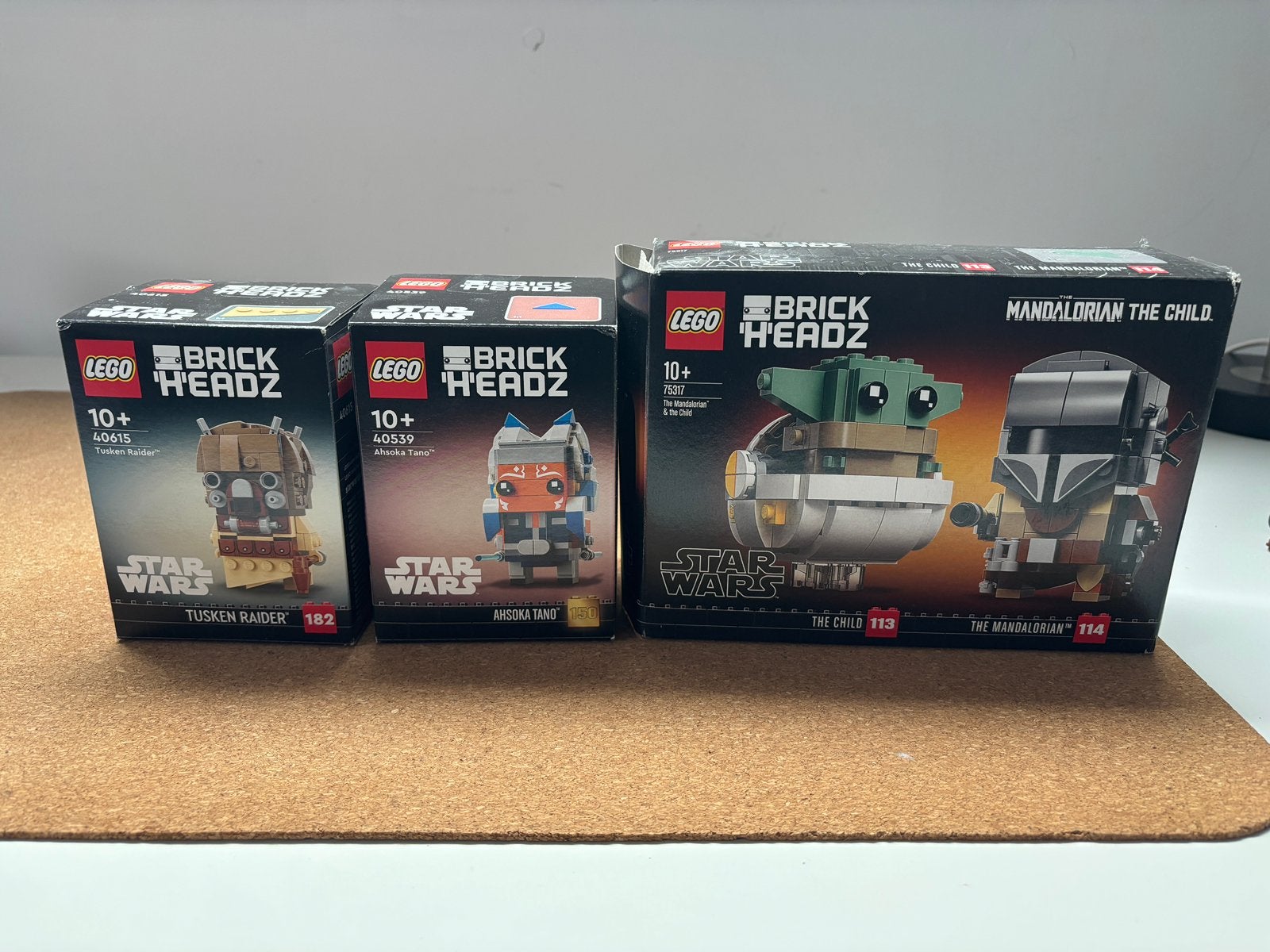 LEGO Star Wars BrickHeadz 40539 + 40615 + 75317 – Compleet, Ophalen of Verzenden, Zo goed als nieuw, Actiefiguurtje