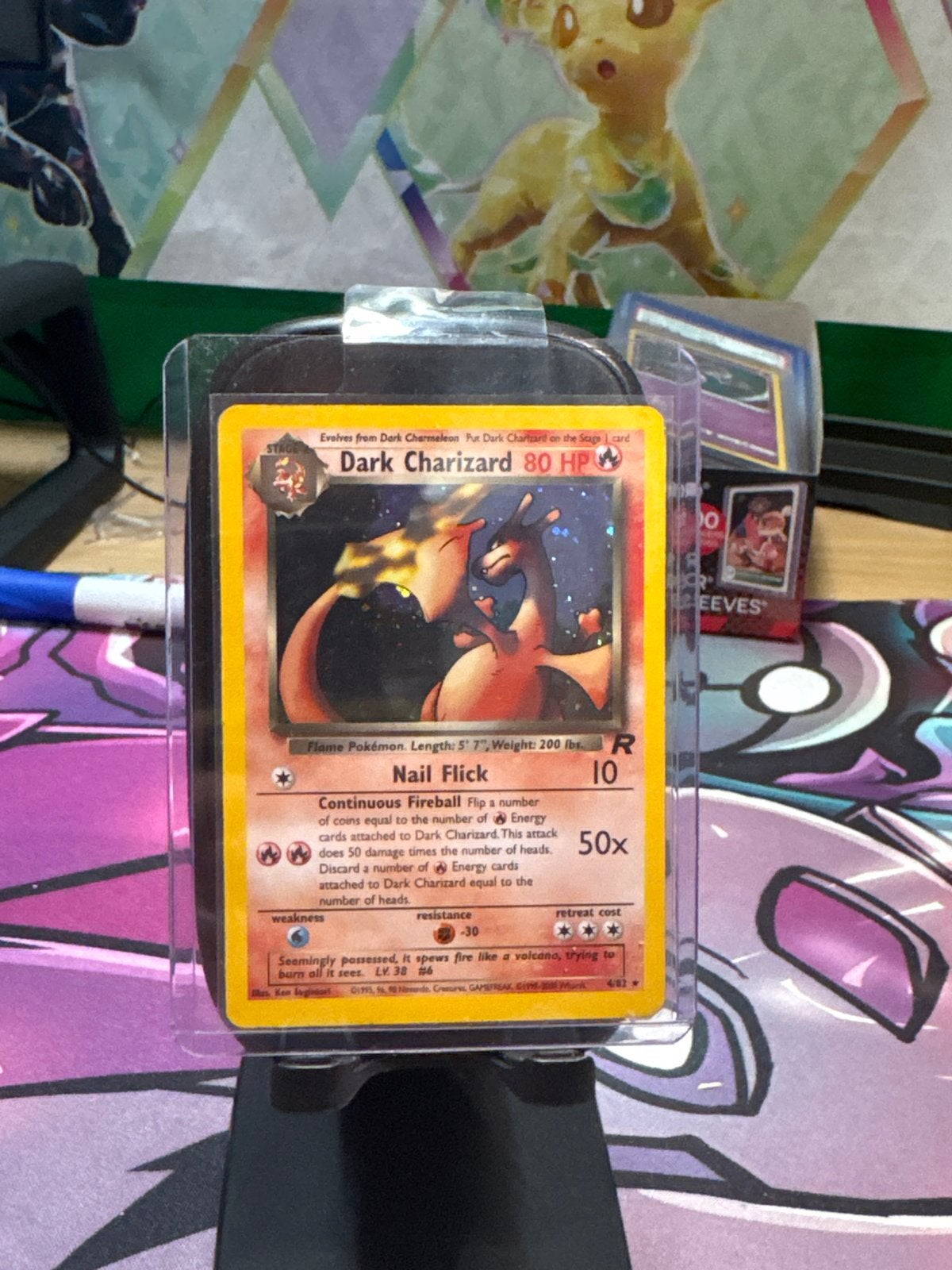 Dark Charizard Pokémon kaart, Ophalen of Verzenden, Gebruikt, Losse kaart