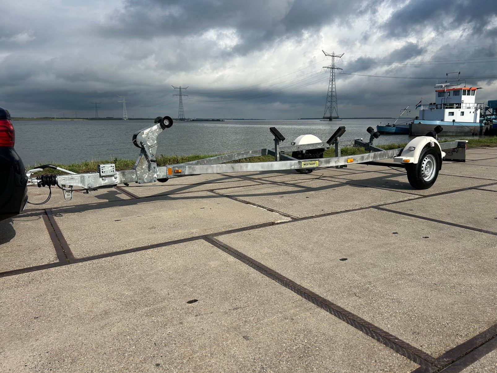 Boottrailer met kenteken, Watersport en Boten, Ophalen, Zo goed als nieuw, Minder dan 6 meter, Geremd