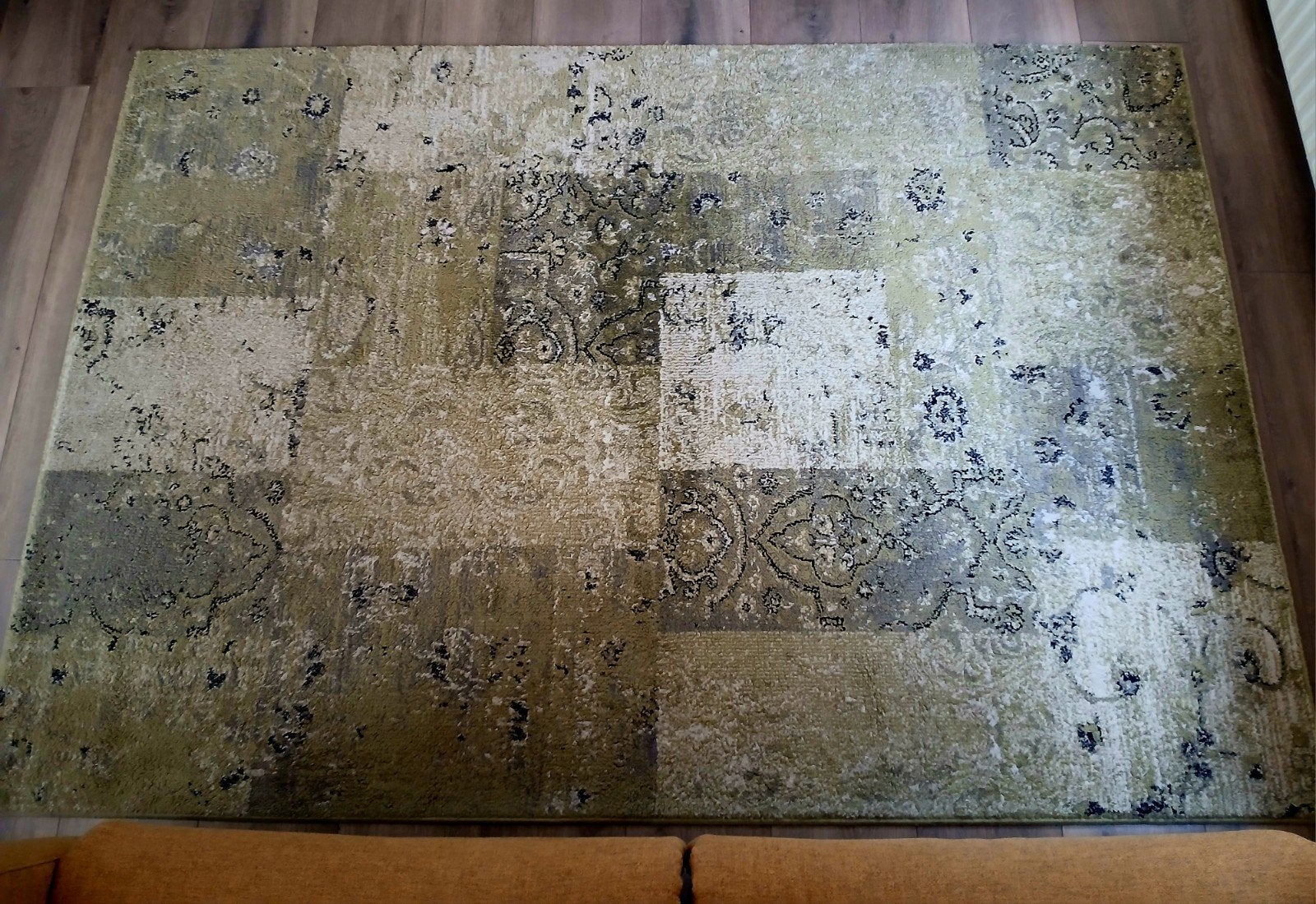 prachtig vloerkleed retro stijl, groen 160x230, Ophalen, 150 tot 200 cm, 200 cm of meer, Zo goed als nieuw