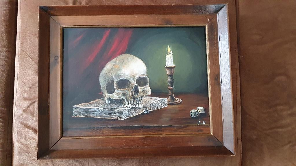 Momento Mori/Vanitas Schilderij, Antiek en Kunst, Ophalen