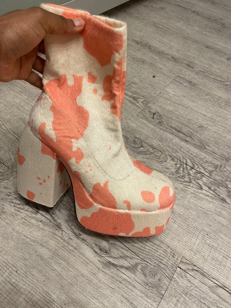 cowprint laarzen, Ophalen, Hoge laarzen, KOI, Roze