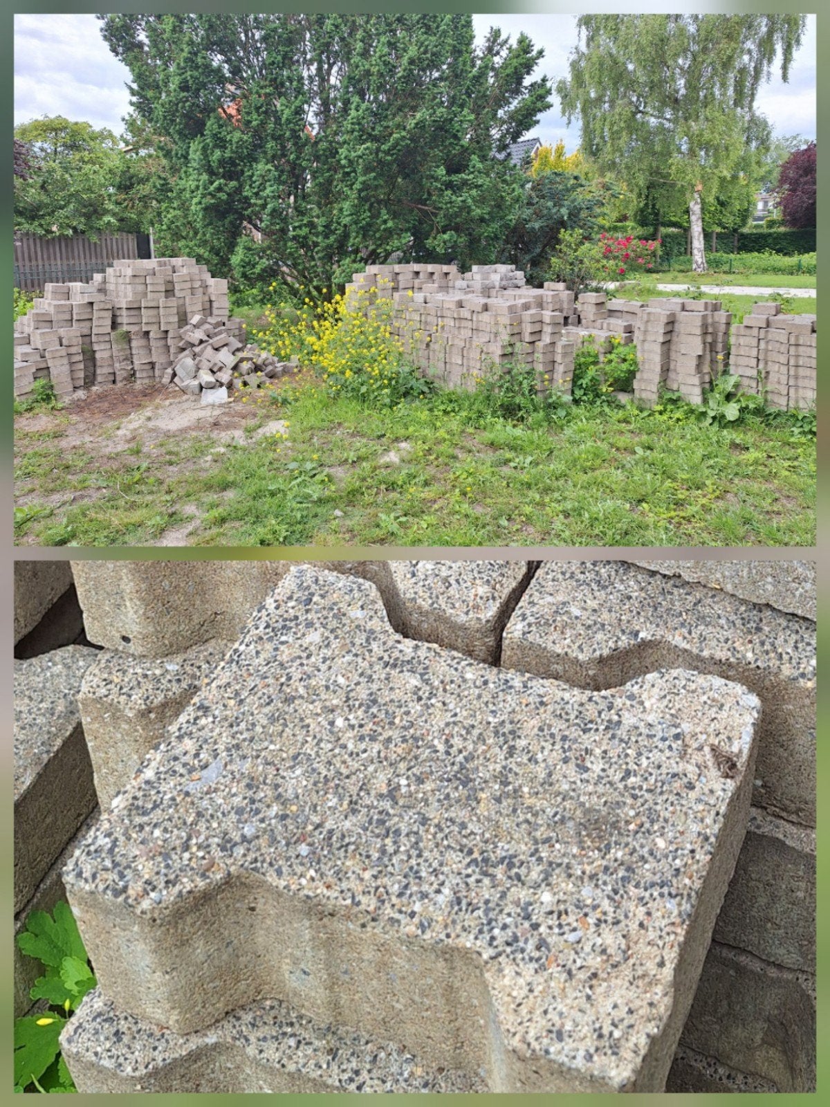 H-klinkers +/- 30 m2 goede staat, Tuin en Terras, Ophalen, Gebruikt, Klinkers, 10 m² of meer