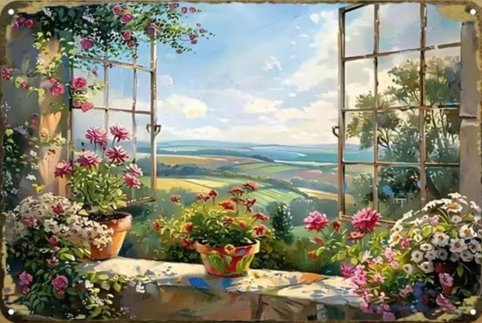 Metalen decoratie italie, Antiek en Kunst, Ophalen of Verzenden, Klassiek, Landschap, Metaal