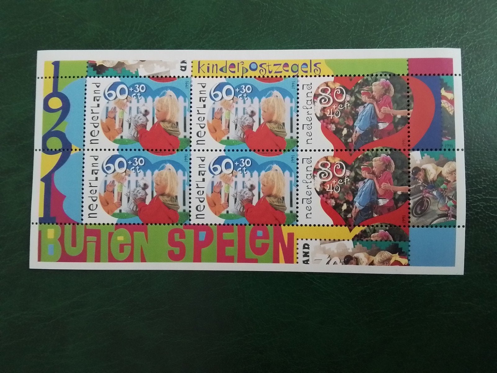 Nederland postfris blok kinderzegels 1991, Postzegels en Munten, Postzegels | Nederland, Ophalen of Verzenden, Na 1940, Postfris