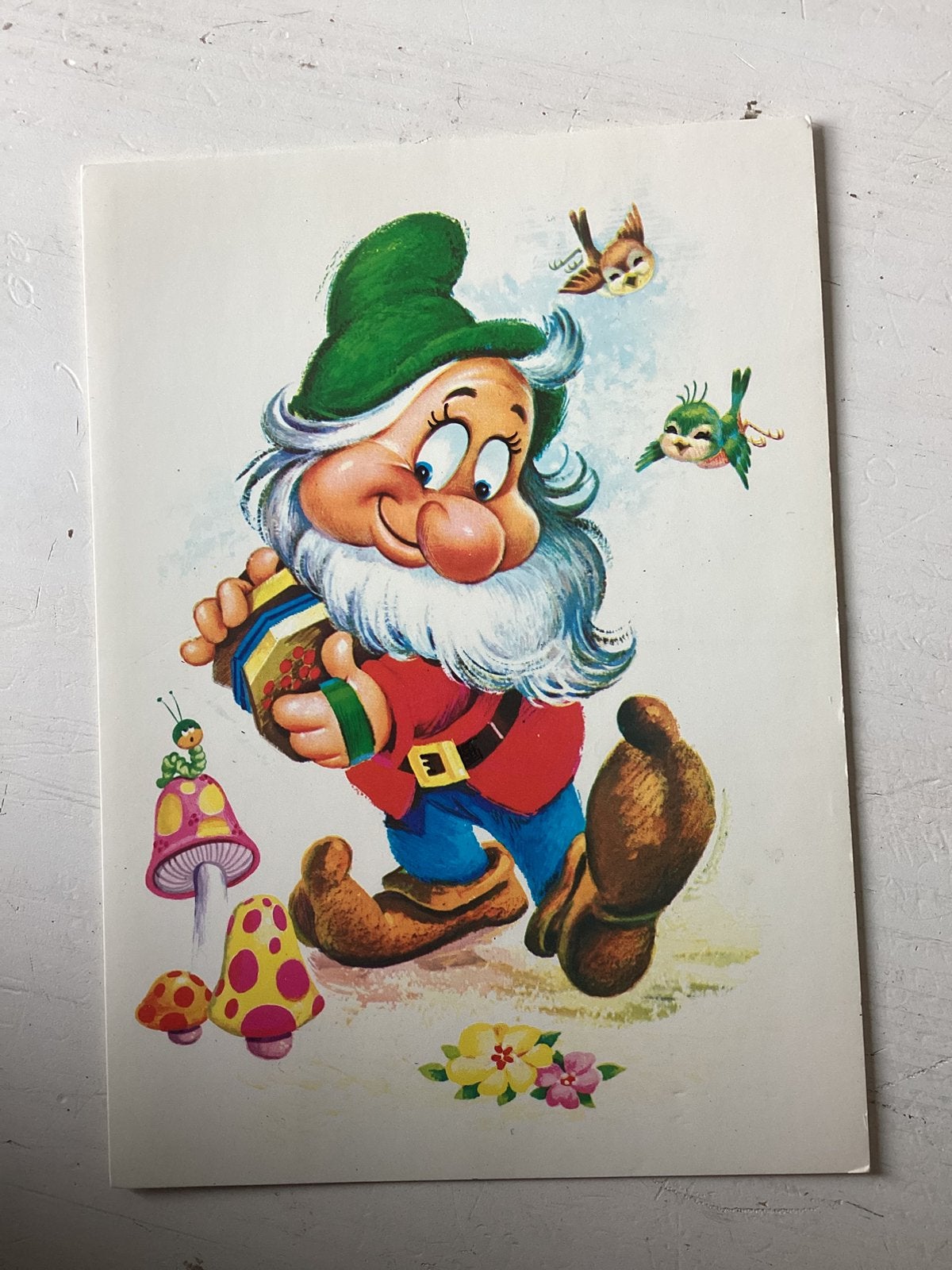 Ansichtkaart Kabouter Grumpy uit Sneeuwwitje, Verzenden, 1980 tot heden, Gelopen, Kinderen