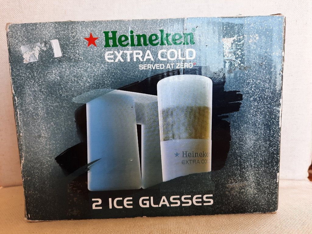 Heineken Extra Cold IJs Glas - Nieuw in doos, Verzamelen, Ophalen of Verzenden, Nieuw, Glas of Glazen, Heineken