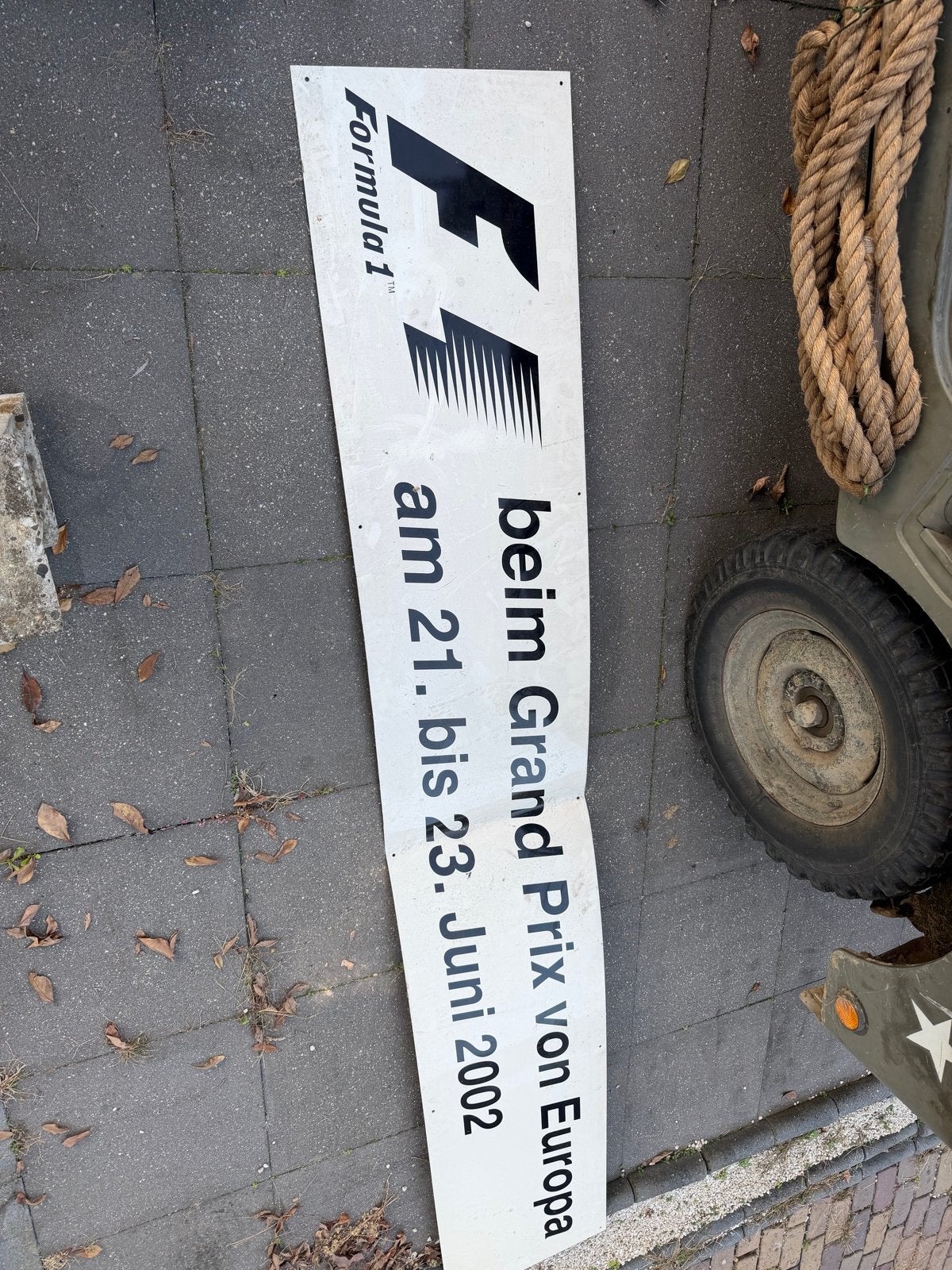 Formule 1 Grand Prix Europa Nurbrugring 2002 Reclamebord, Ophalen, Gebruikt, Formule 1
