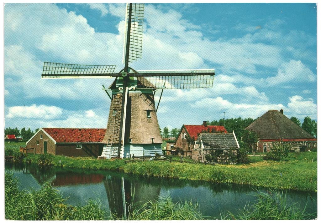 993253 Mogelijk Burgerbrug Molen 1969 Gelopen met postzegel, Ophalen of Verzenden, 1960 tot 1980, Gelopen, Noord-Holland