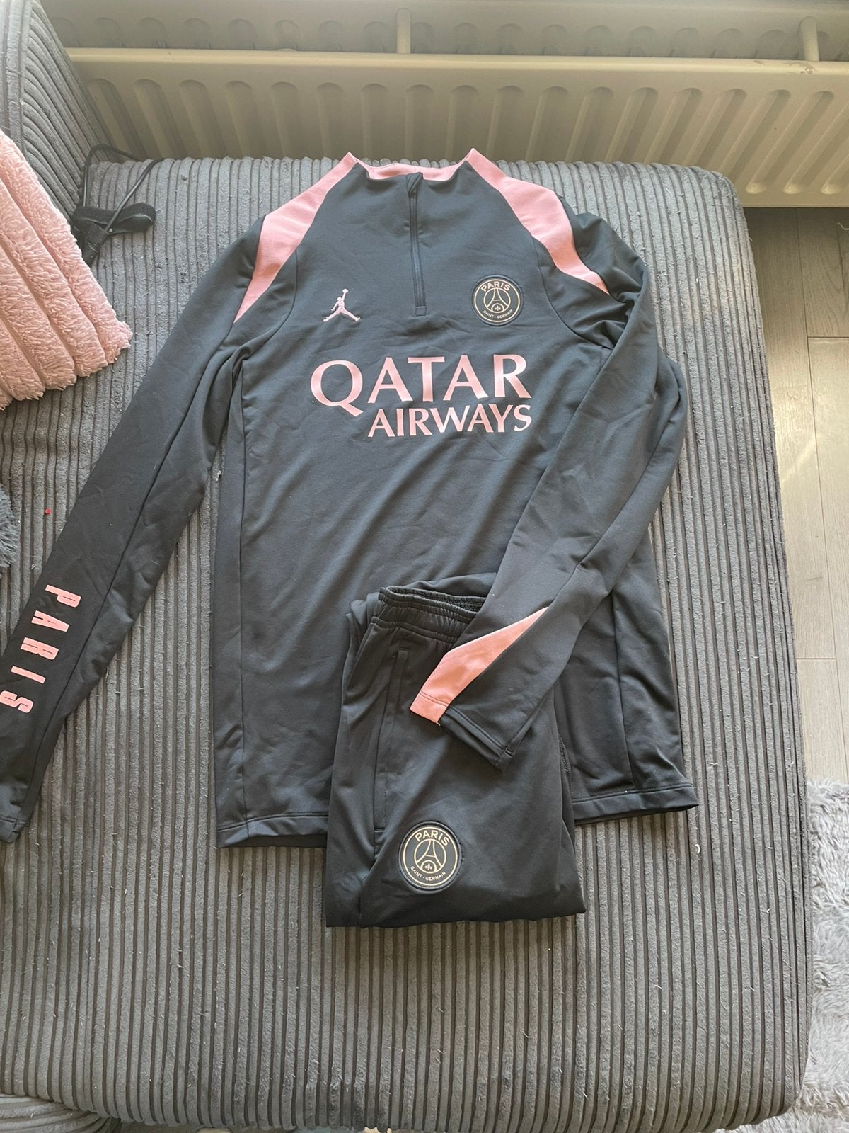 PSG trainingspak, Zwart, Ophalen of Verzenden, Maat 36 (S), Fitness of Aerobics