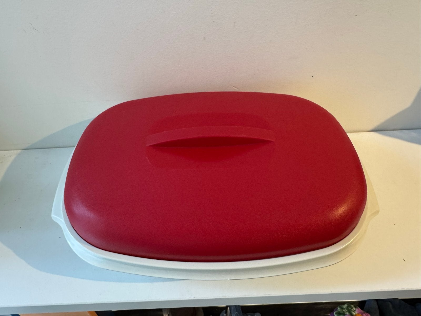 Vintage Tupperware Multi-Server stoom box met vergiet, Gebruikt, Schaal, Verzenden, Magnetronbestendig