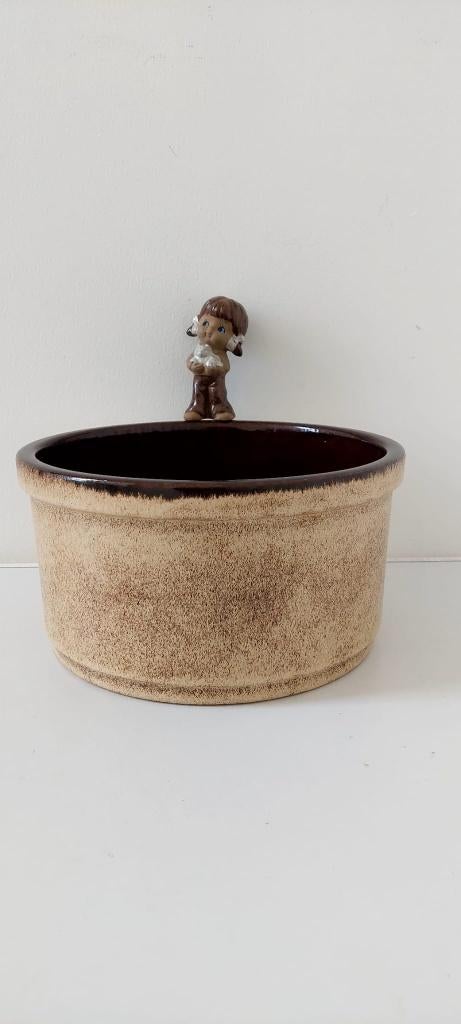 28 cm xxl Vintage West-Duits keramiek pot bloempot jaren 70, 25 tot 40 cm, Eu, Eu, Rond