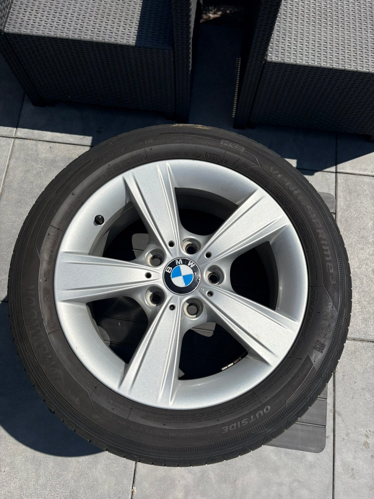 Originele BMW 1 Serie 16” velgen + Hankook zomerbanden, Banden en Velgen, Ophalen, 19 inch, 205 mm