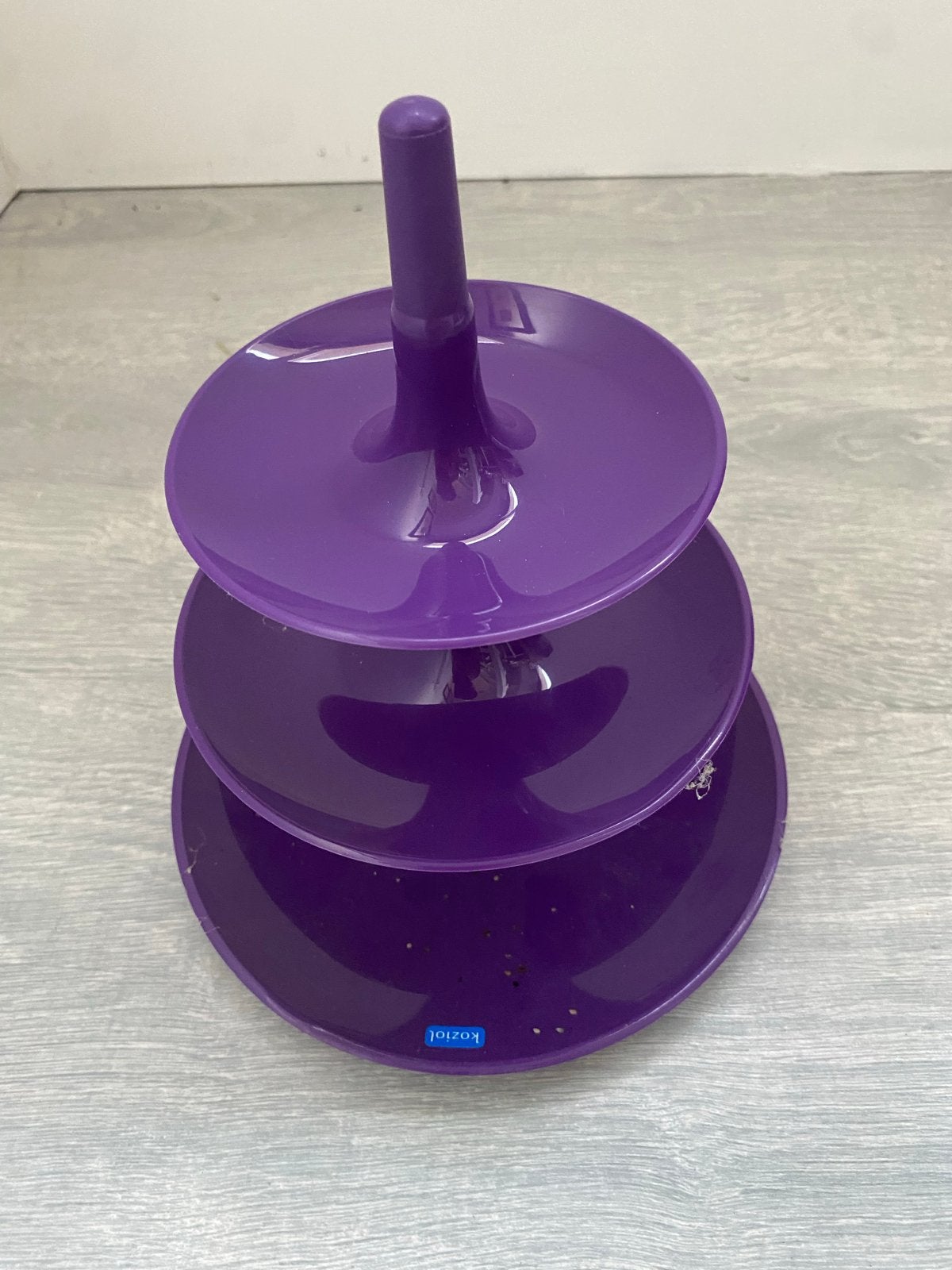 KOZIOL Babell  etagère paars - 3 etages, 20 cm diameter, Huis en Inrichting, Etagère, Kunststof, Ophalen of Verzenden, Gebruikt
