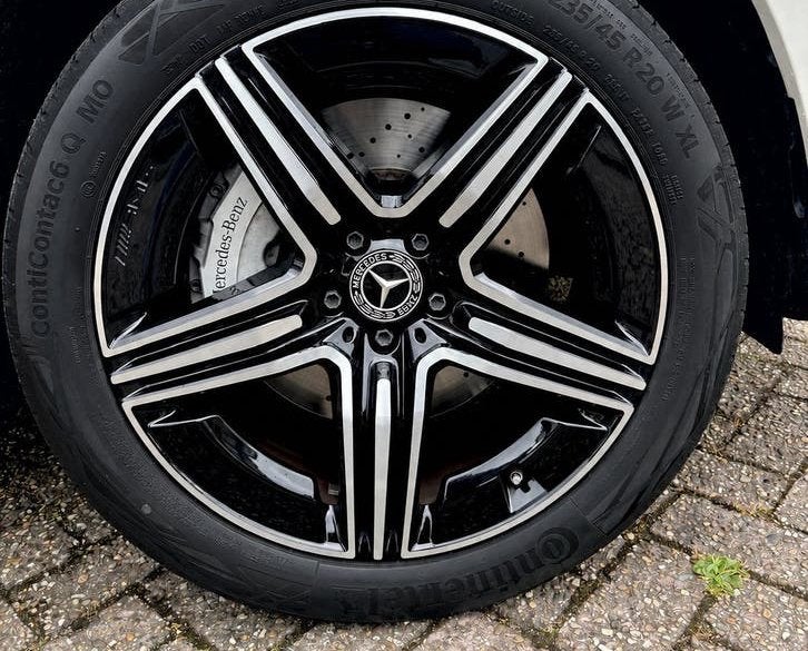 Originele Mercedes AMG 20 inch velgen met Continental banden, Gebruikt, 255 mm, Banden en Velgen, Ophalen of Verzenden