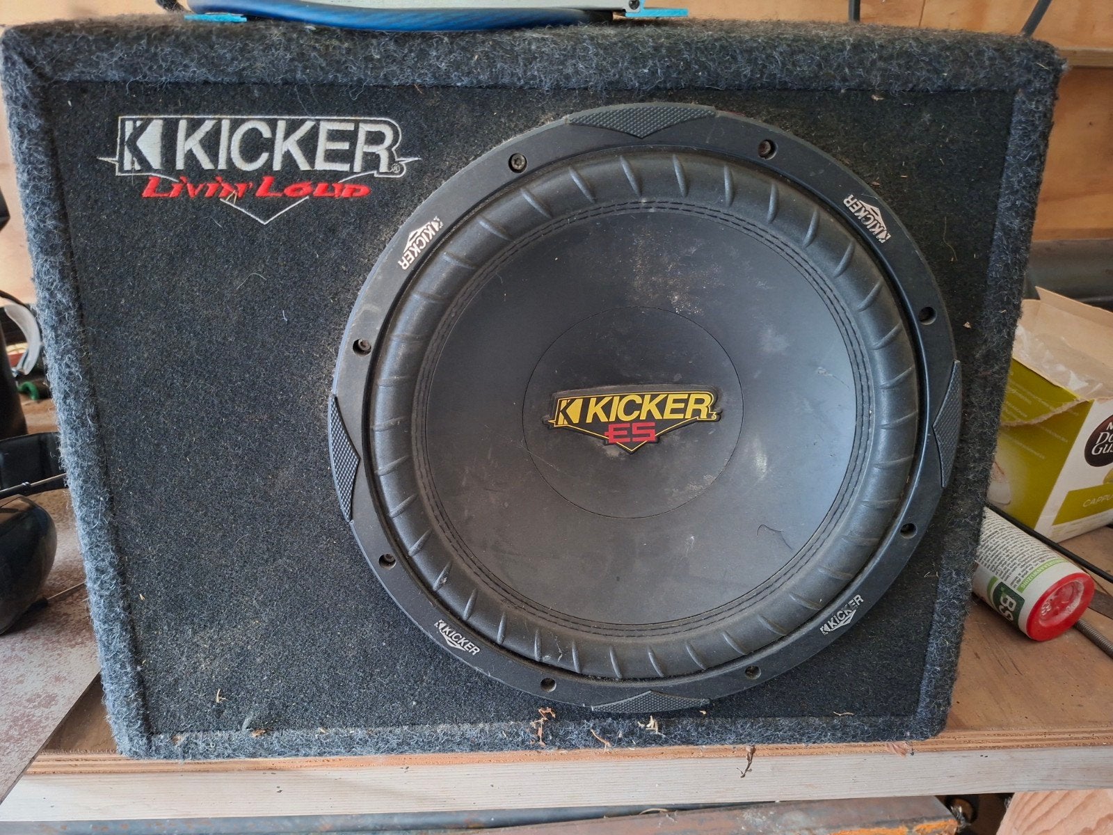 Kicker Subwoofer met Rally by Caliber 260W versterker, Ophalen, Gebruikt