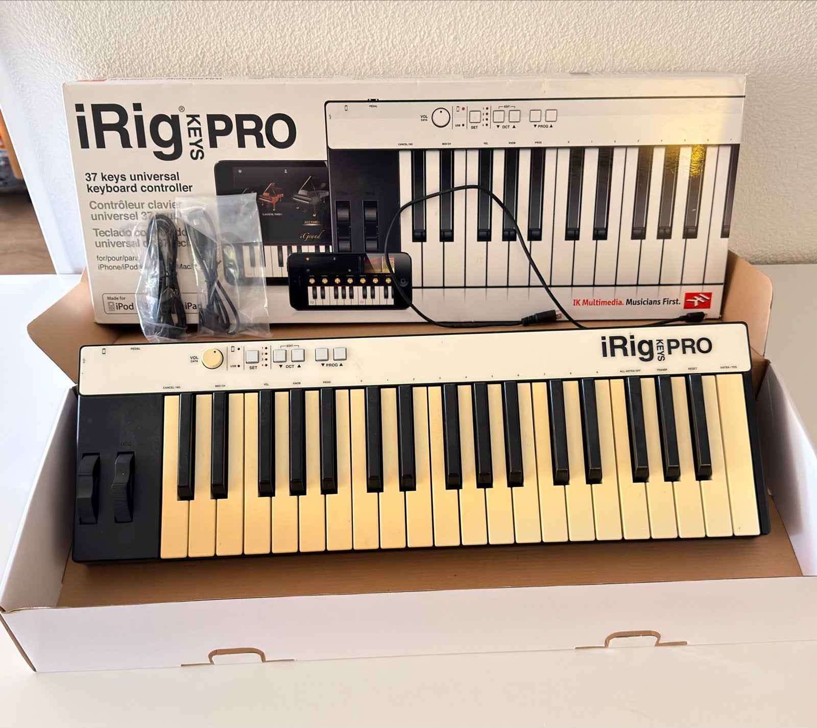 iRig Keys PRO MIDI keyboard met USB kabel en originele doos, Overige merken, Gebruikt, Midi-aansluiting, Overige aantallen