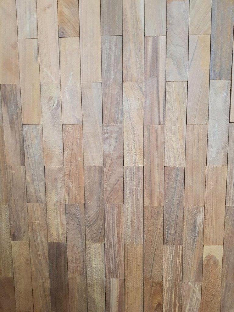 90M2 MASSIEVE TEAKHOUTEN TAPIS VLOER ACTIE., Ophalen, Nieuw, 75 m² of meer, Parket