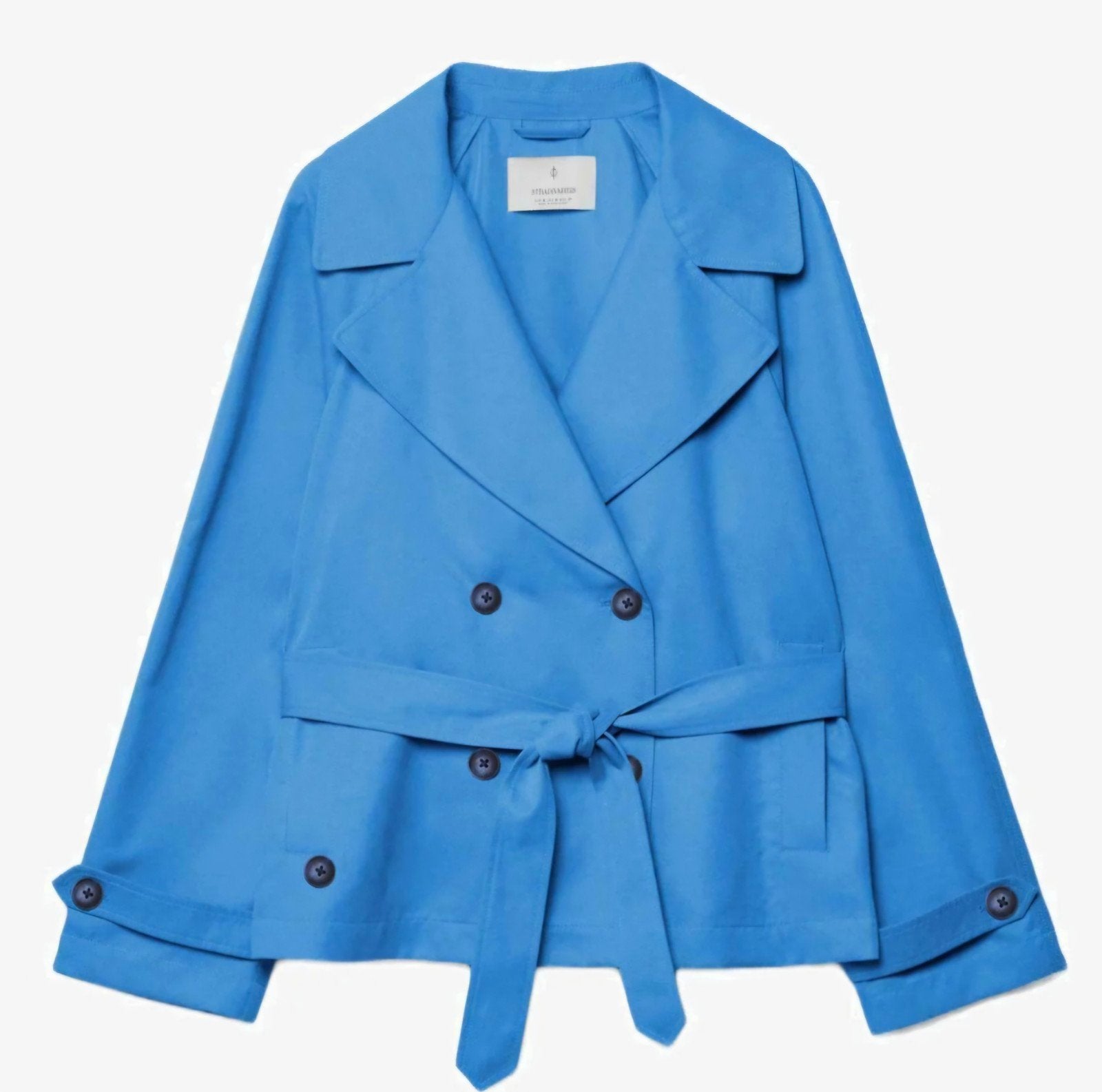 Stradivarius trenchcoat (kort), Maat 38/40 (M), Blauw, Nieuw, Ophalen of Verzenden