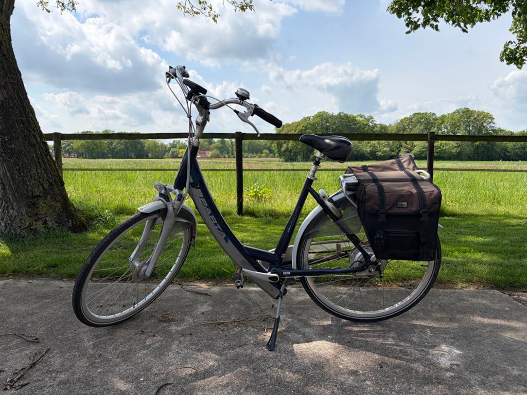 Sparta electrische fiets met fietstassen, Ophalen, Minder dan 30 km per accu, Sparta, Gebruikt