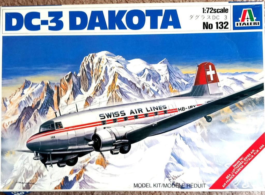 DC-3 Dakota (plastic bouwpakket, 1/72) van Italeri, 1:72 tot 1:144, Italeri, Ophalen of Verzenden, Zo goed als nieuw