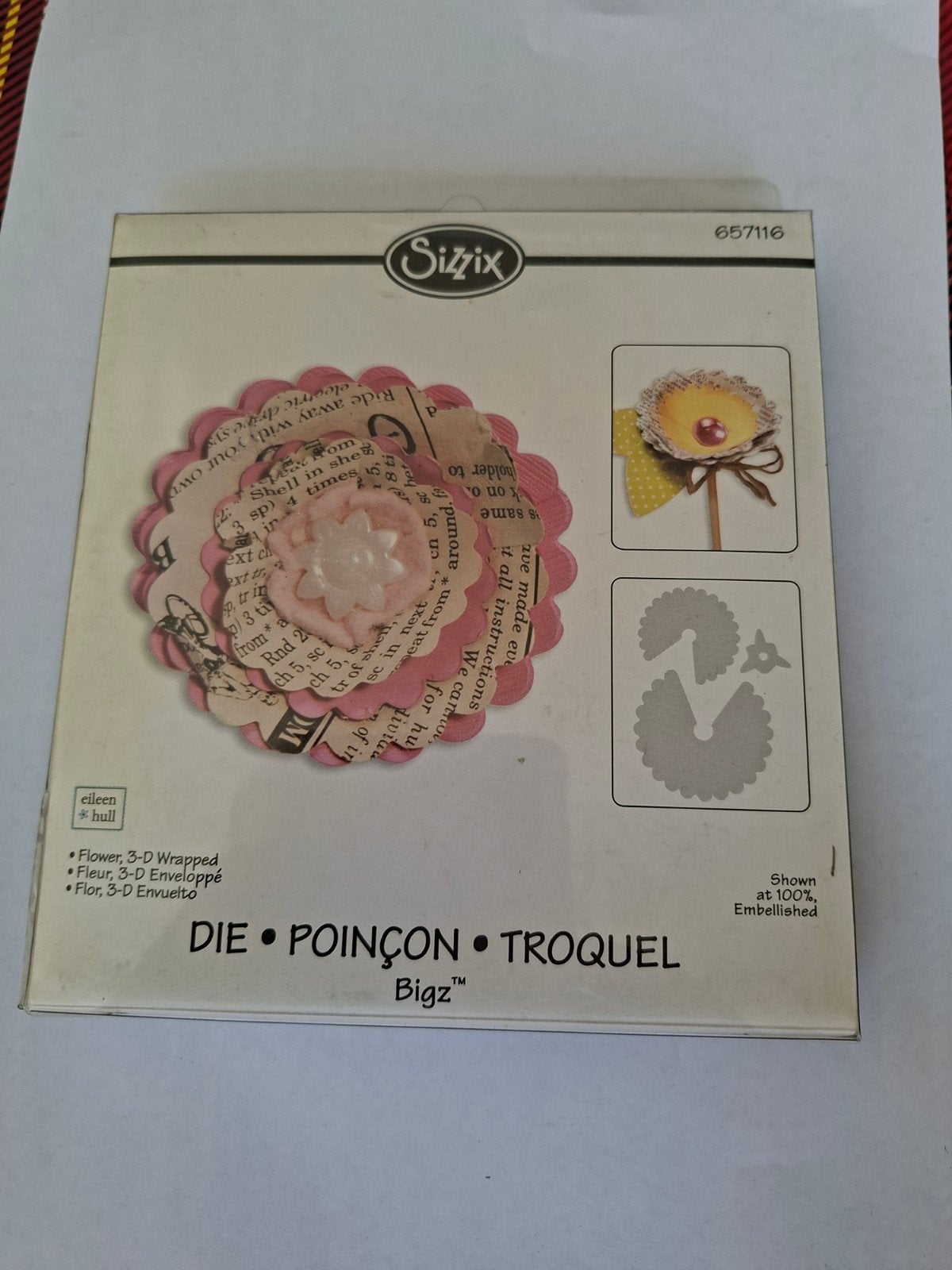 Nieuw Sizzix Bigz Snijmal 657116 Flower, 3-D Wrapped, Geschikt voor snijden, Gereedschap of Toebehoren, Nieuw, Overige merken