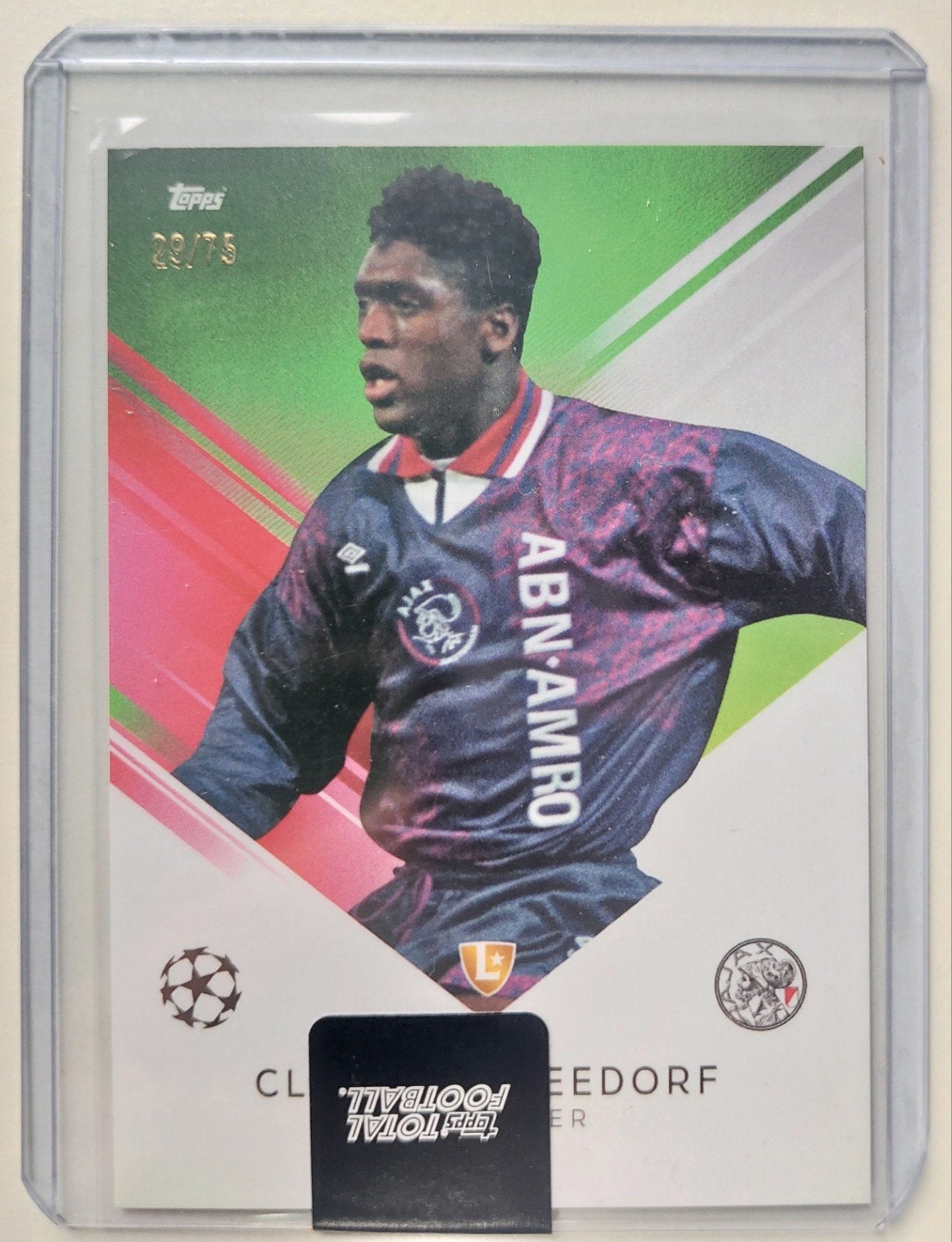 Clarence Seedorf Topps Total Football 29/75, Ophalen of Verzenden, Zo goed als nieuw, Ajax, Spelerskaart