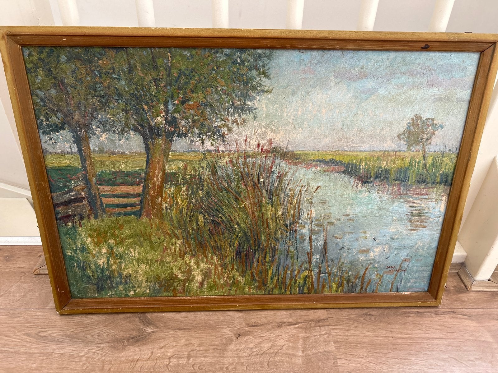 Schilderij Josef Verheyen, Paneel, Impressionistisch, Ophalen of Verzenden, Gesigneerd