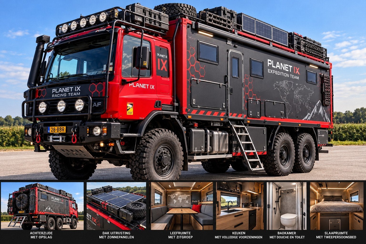 ginaf 6x6 ,dakar, expeditie,service,truck,vrachtwagencamper, Auto's, Ginaf, Bedrijf, Vierwielaandrijving, Te koop