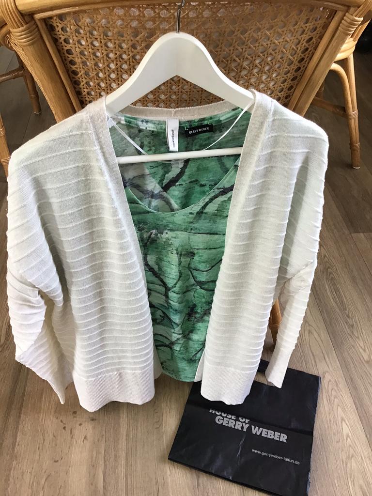 GERRY WEBER!Kleurrijk Shirt 44& SOYACONCEPT!LúxeVest.Sámen:, Ophalen of Verzenden, Zo goed als nieuw, Maat 42/44 (L)