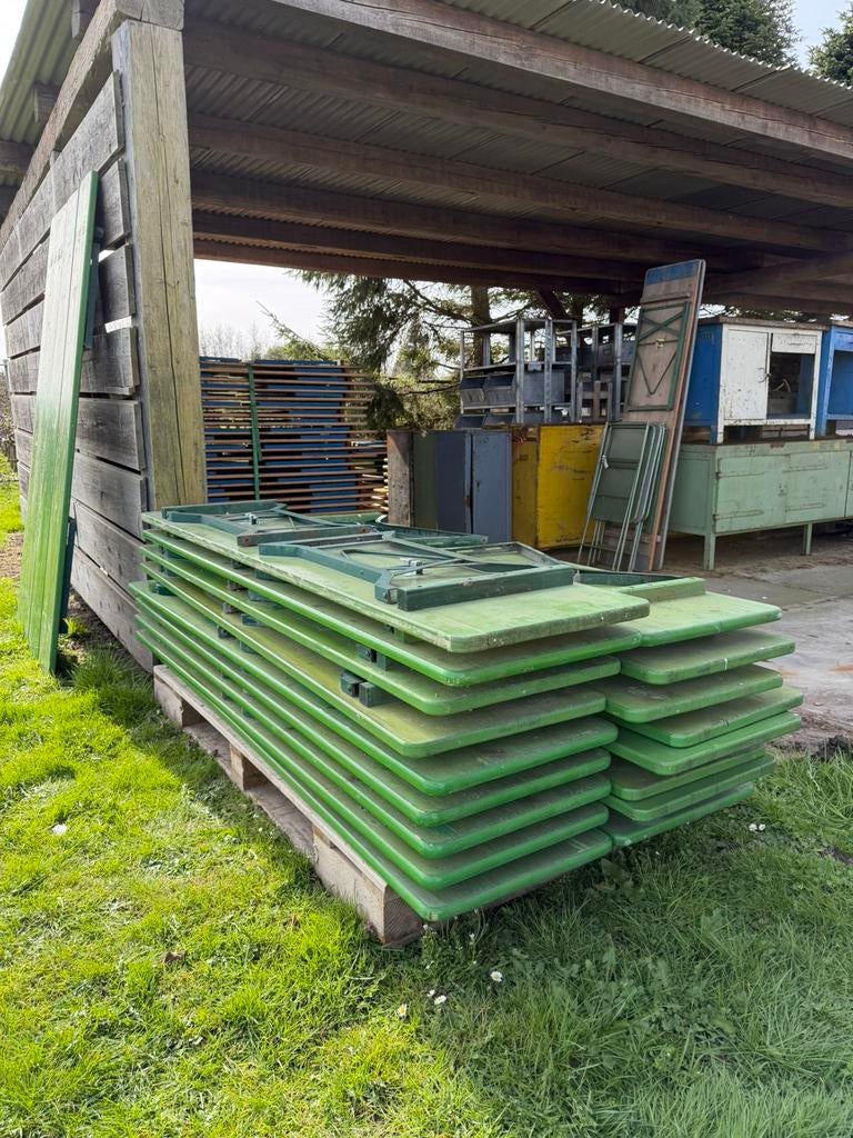 Bierbanken | Biertafel set | Bierset | Picknicktafel, Tuin en Terras, Ophalen, Rechthoekig, Hout, Inklapbaar