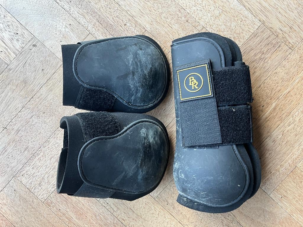 Set BR peesbeschermers, zwart, Dieren en Toebehoren, Paarden en Pony's | Beschermers, Ophalen of Verzenden, Gebruikt, Rijden