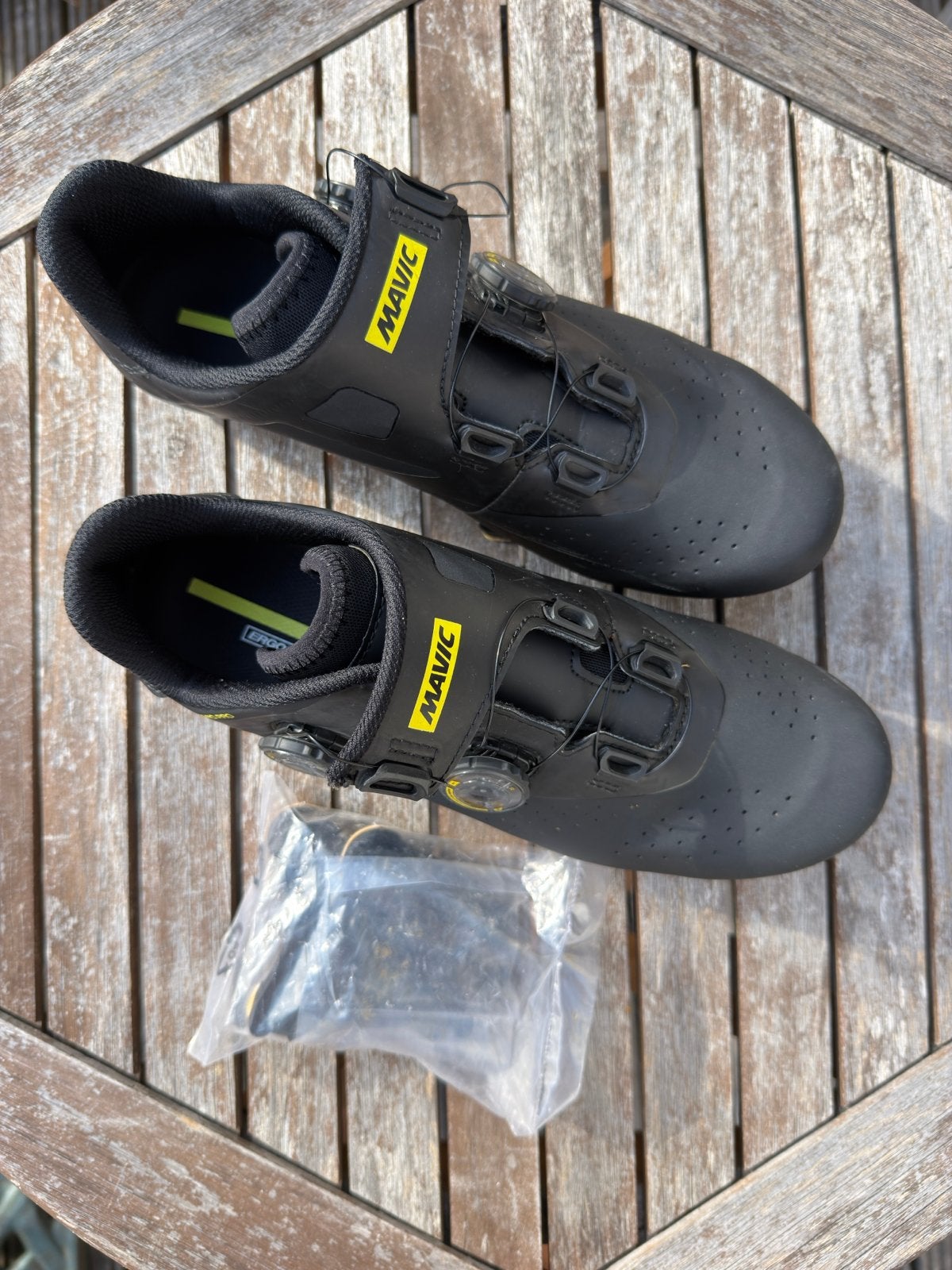 Mavic Cosmic Pro fietsschoenen + schoenplaatjes maat 411/3, Overige merken, Gebruikt, Aluminium, Overige maten