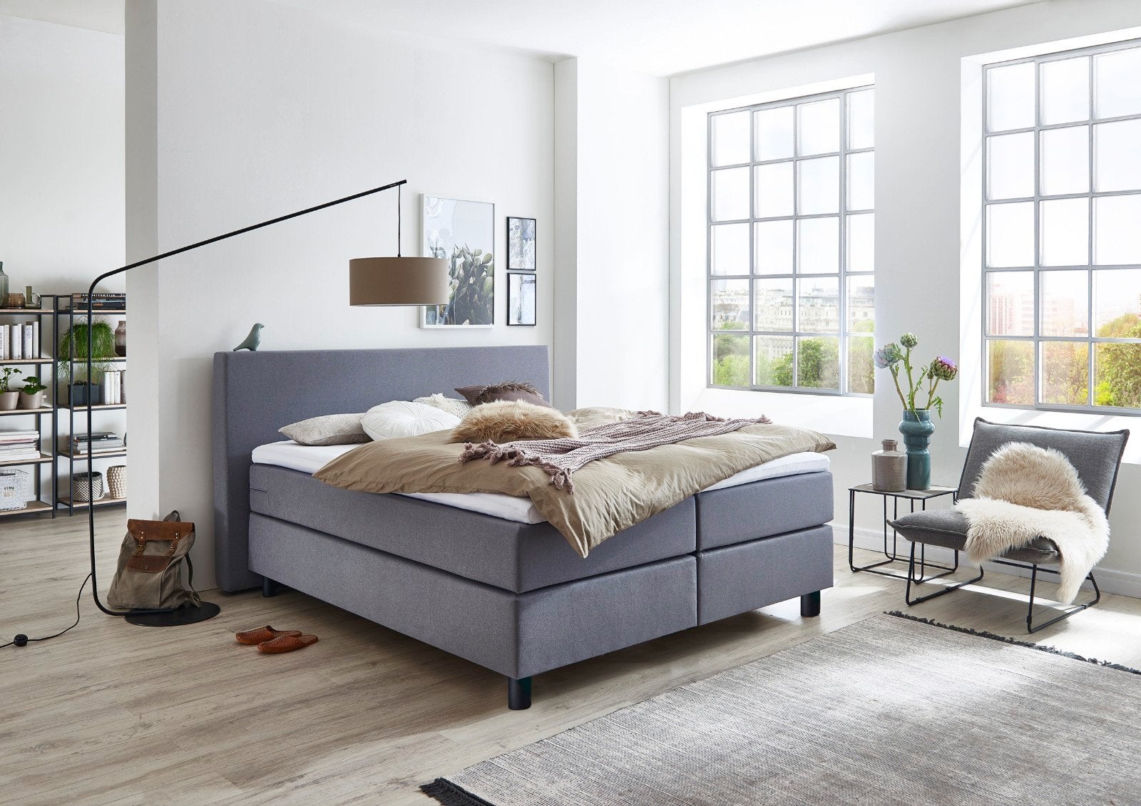 Nieuw hoofdeinde bed - beige stoffen hoofdbord, Ophalen, 120 cm, Nieuw, Tweepersoons
