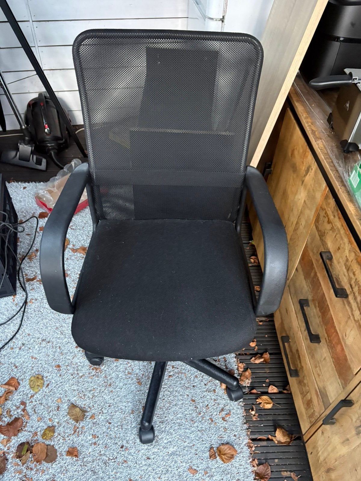 Zwarte bureaustoel, Huis en Inrichting, Ophalen, Gebruikt, Zwart