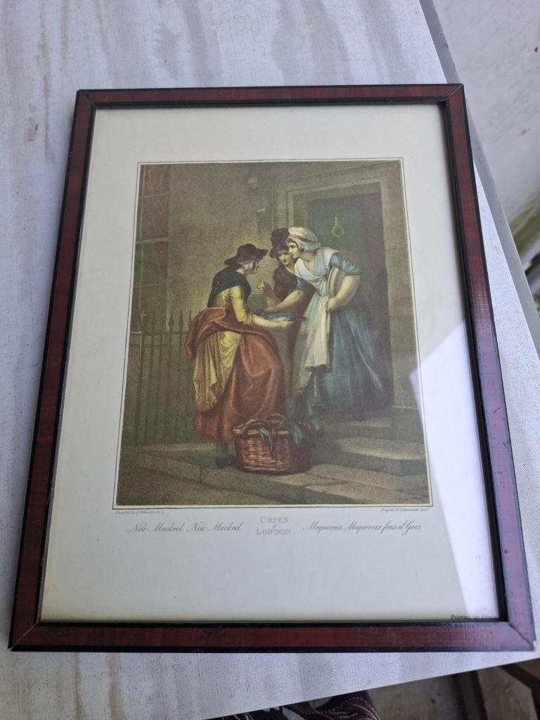 Prent uit de serie  'Cries of London: New Mackerel', Ophalen of Verzenden, Gebruikt, 50 tot 75 cm, Print