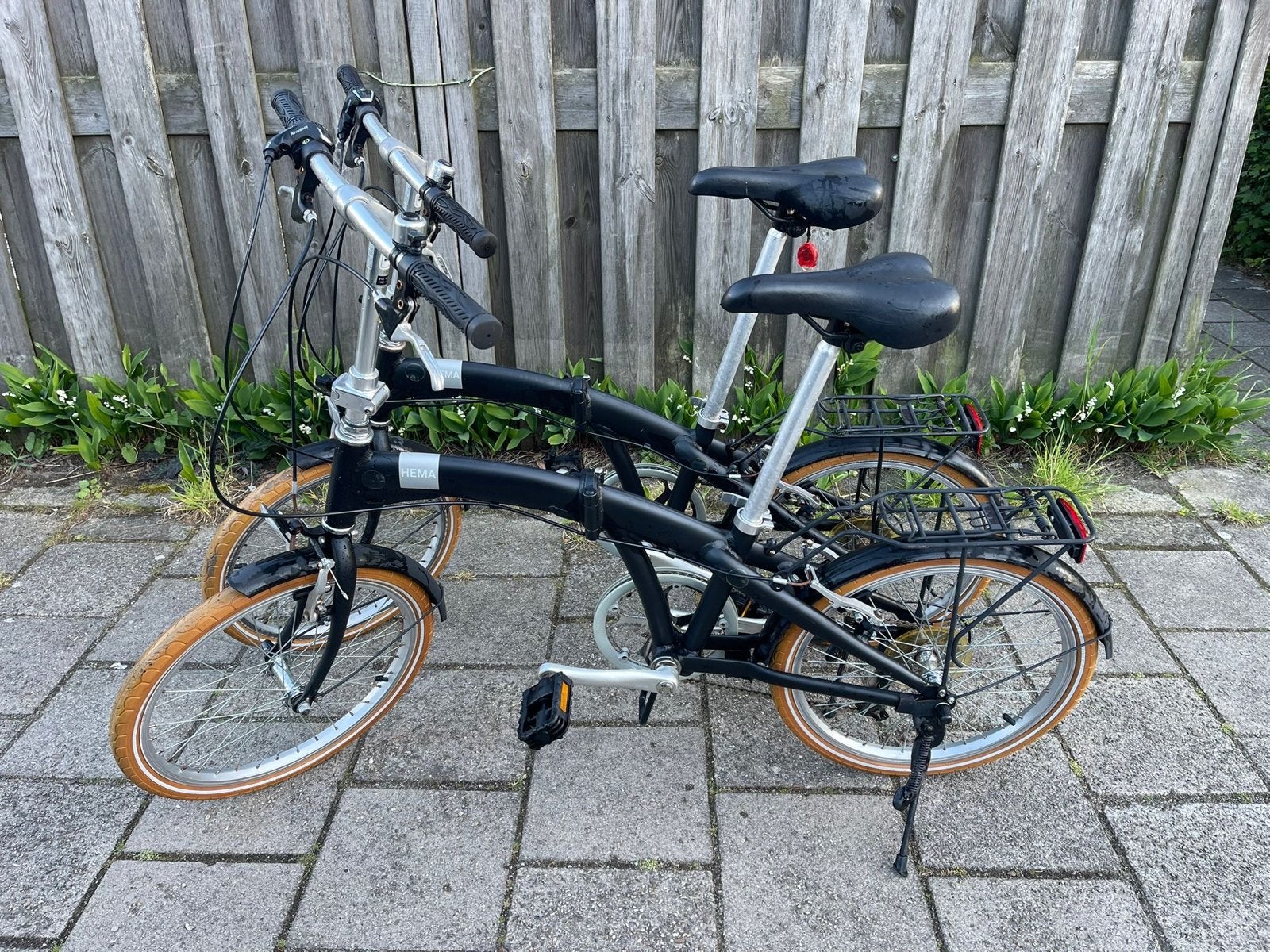 Set vouwfietsen aangeboden!, Fietsen en Brommers, Fietsen | Vouwfietsen, 20 inch of meer, Gebruikt, Velgrem, Versnellingen