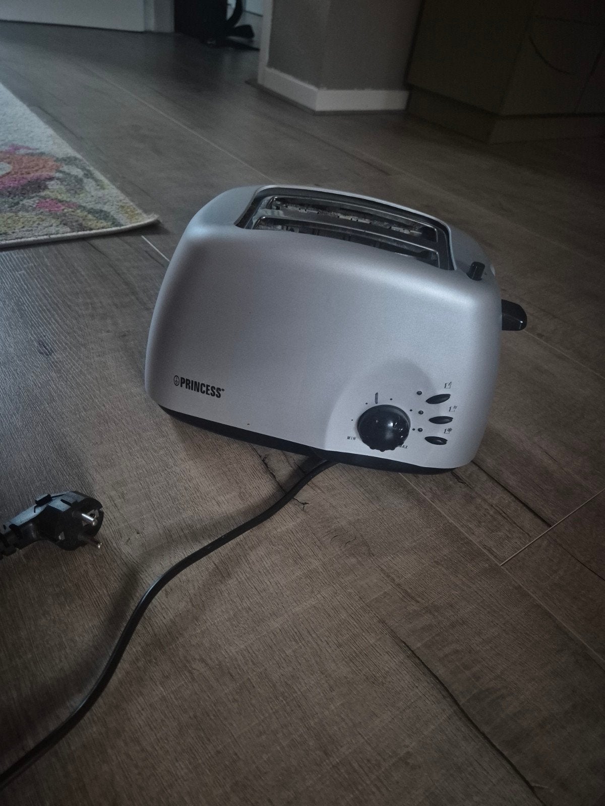 Princess broodrooster - Zilverkleurig en compact, Ophalen of Verzenden, Gebruikt, Uitneembare kruimellade