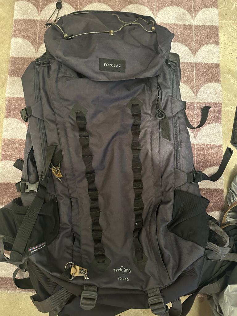 Forclaz Trek 900 70+10 backpack met hoes, Ophalen, Zo goed als nieuw, 30 cm of meer